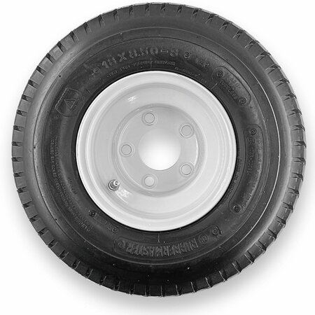 RUBBERMASTER - STEEL MASTER Rubbermaster 18x8.50-8 4 Ply Turf Tire and 5 on 4.5 Stamped Wheel Assembly 599003